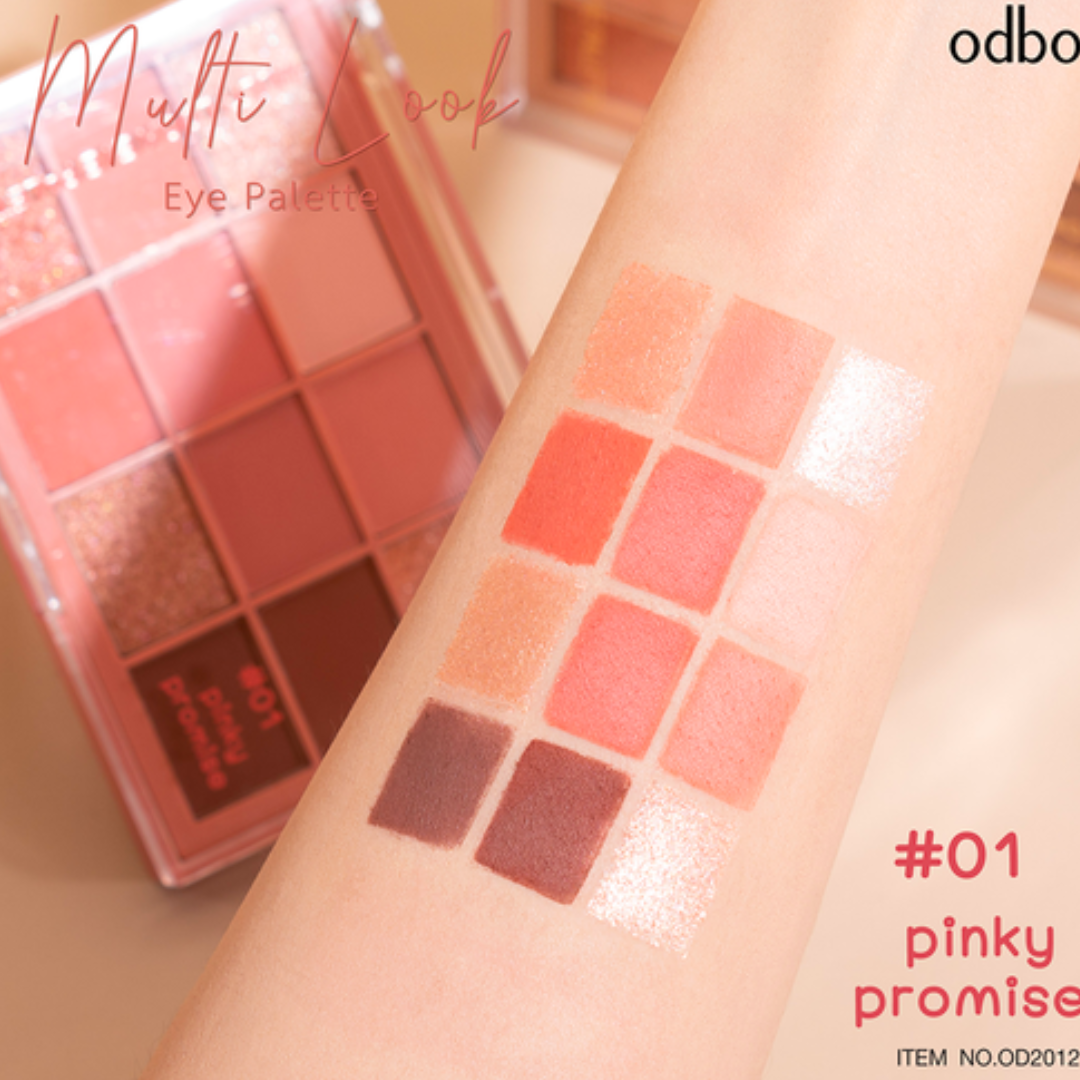 PRE ORDER | ODBO Multi Look Eye Palette 01 Pinky Promise OD2012