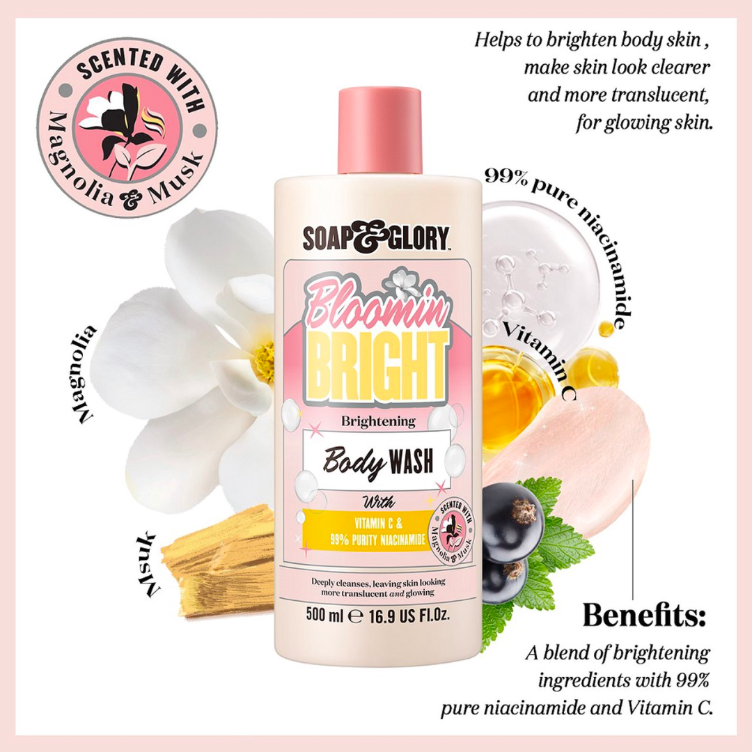 PRE ORDER | Soap & Glory Bloomin Bright Brightening Body Wash 500ml