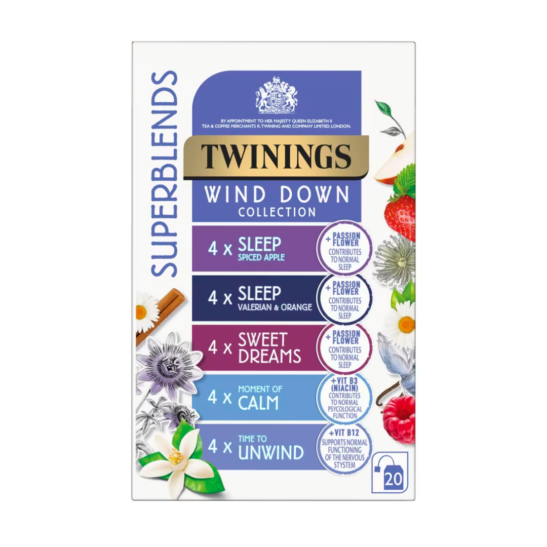 UK PRE ORDER | Twinings Wellbeing Superblends 20 Teabags Wind Down Collection 33.2G